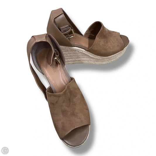 Sandals Heels Wedge By Indigo Rd In Brown, Size: 8