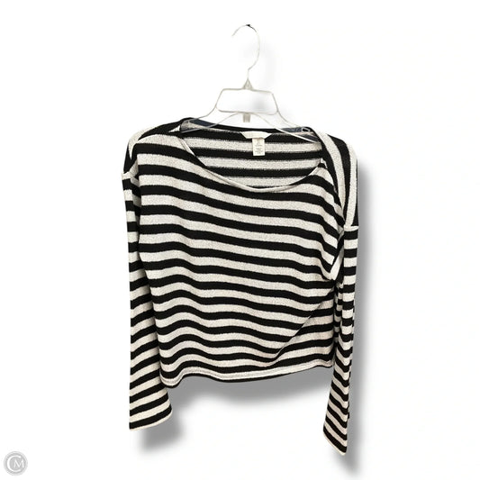 Top Long Sleeve By H&m In Black & White, Size: S