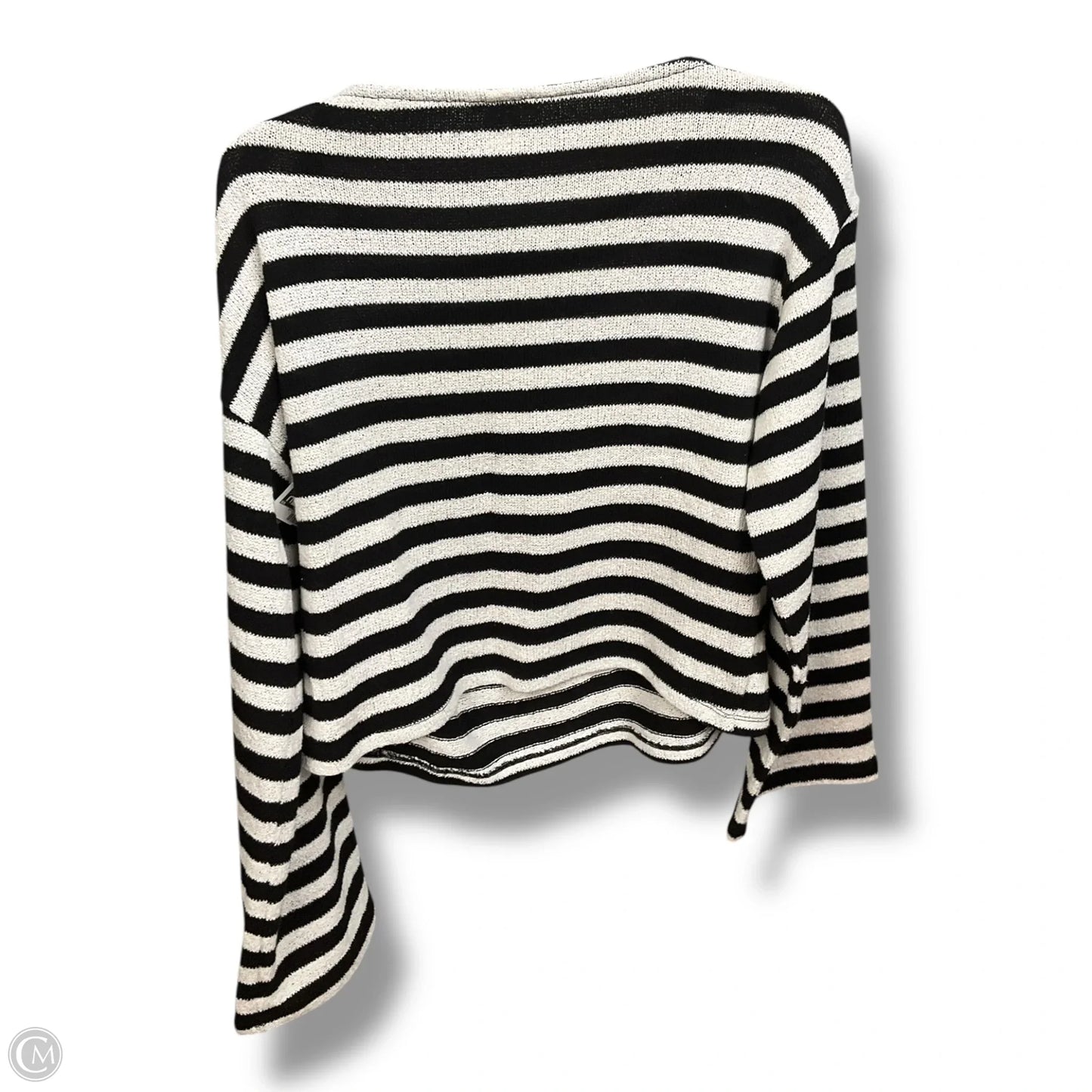 Top Long Sleeve By H&m In Black & White, Size: S
