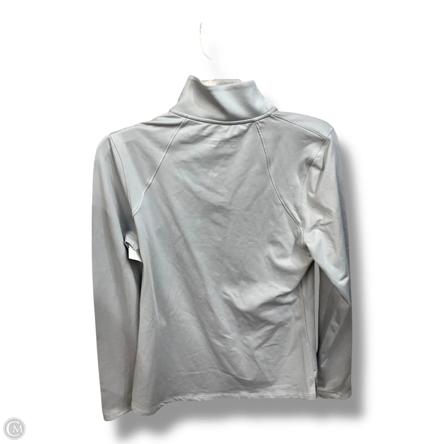 Athletic Top Long Sleeve Collar By Under Armour In Grey, Size: M