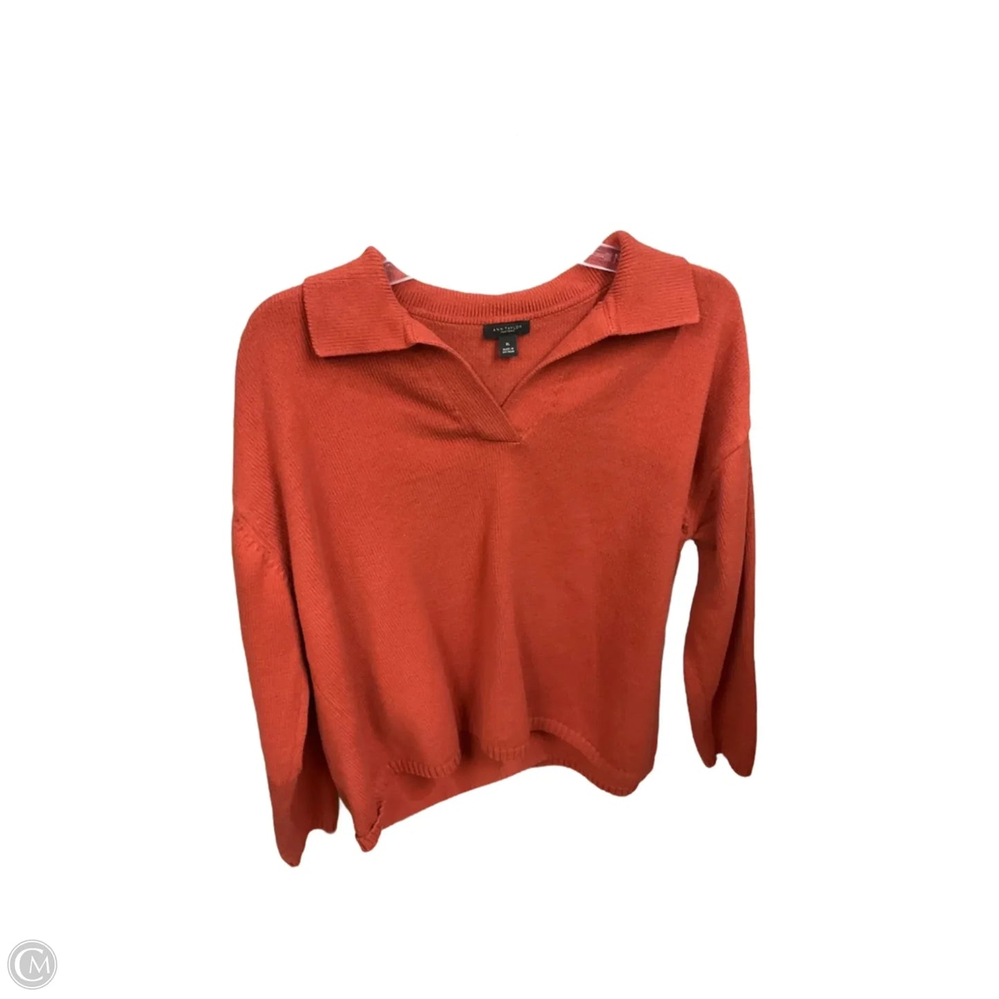 Top Long Sleeve Basic By Ann Taylor In Orange, Size: Xl