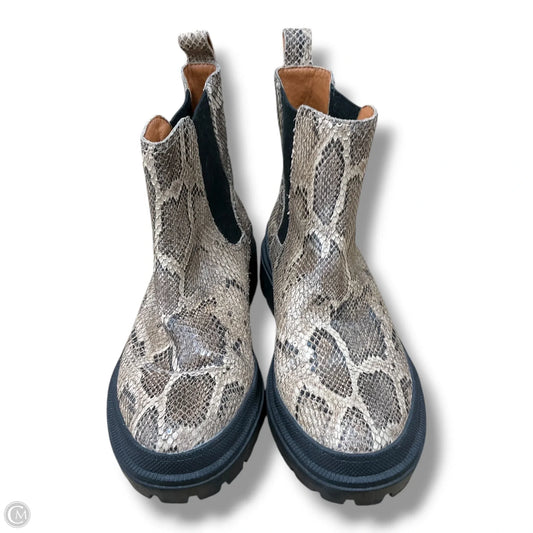 Boots Ankle Heels By Lucky Brand In Animal Print, Size: 7.5