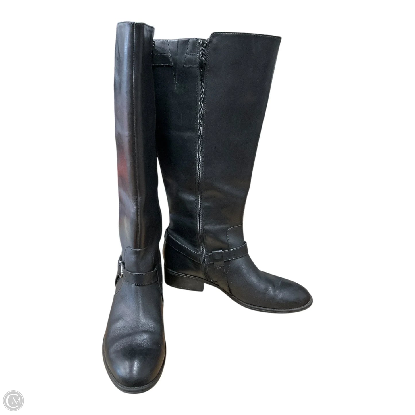 Boots Knee Heels By Ralph Lauren In Black, Size: 9.5