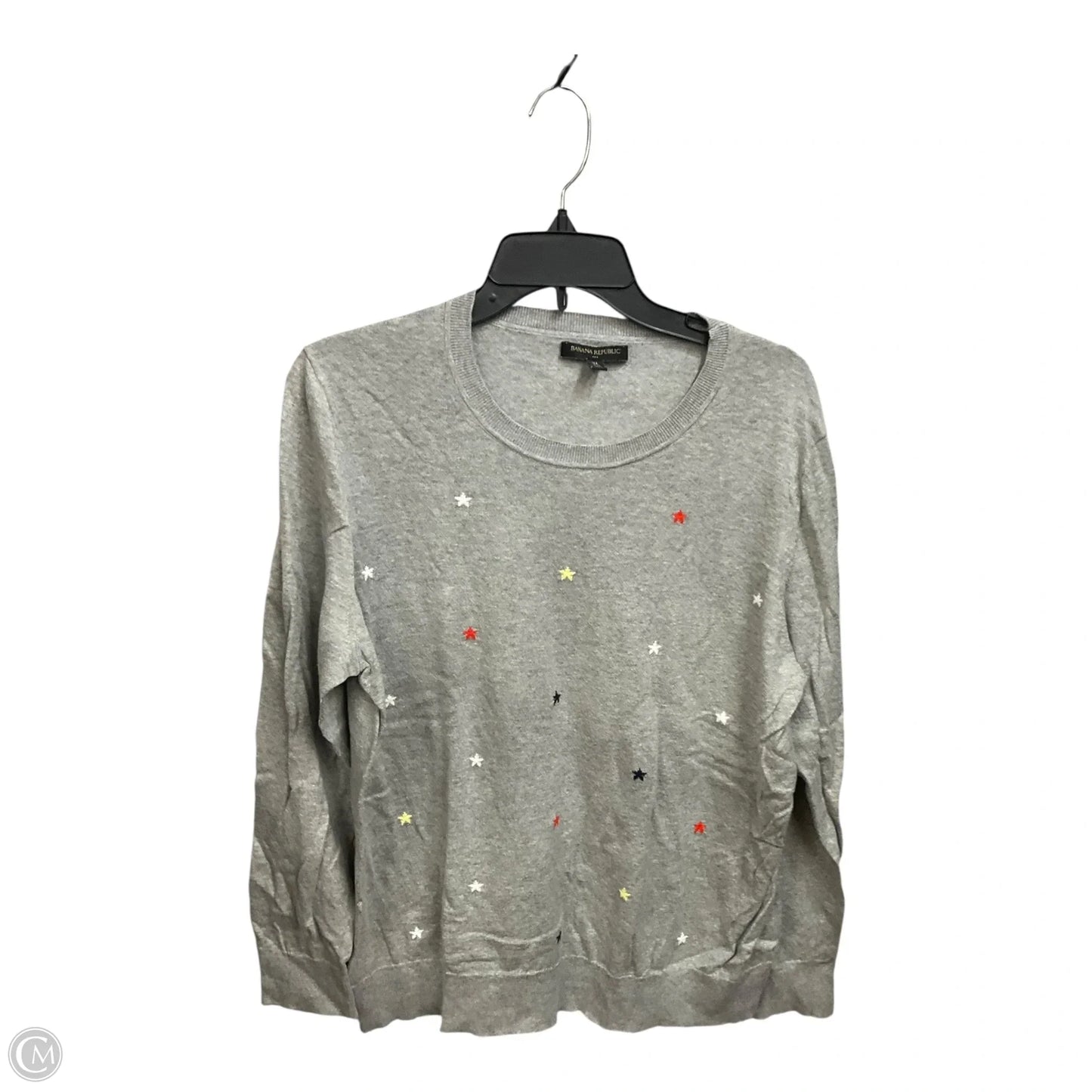 Top Long Sleeve By Banana Republic In Grey, Size: Xl