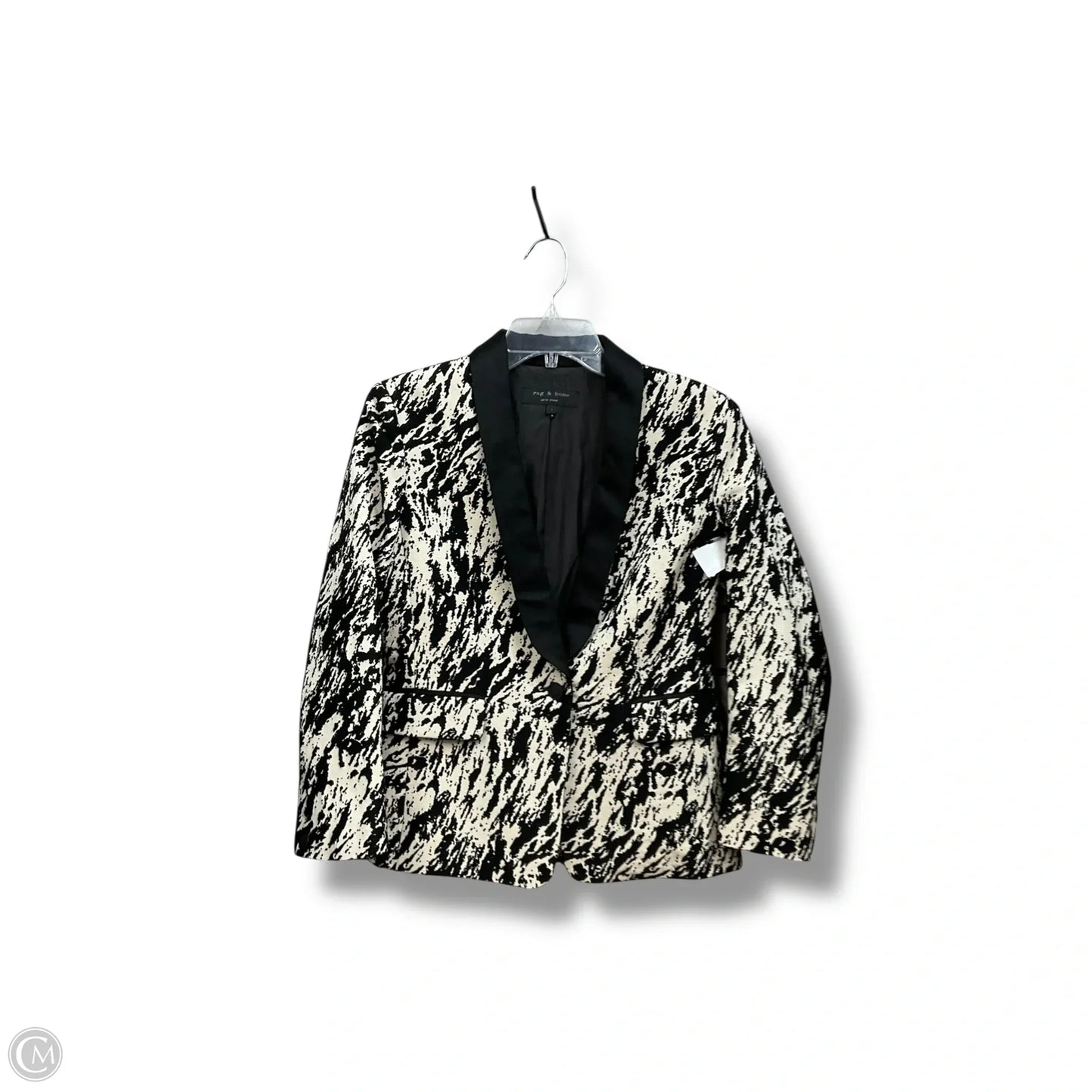 Blazer By Rag And Bone In Black & Cream, Size: S
