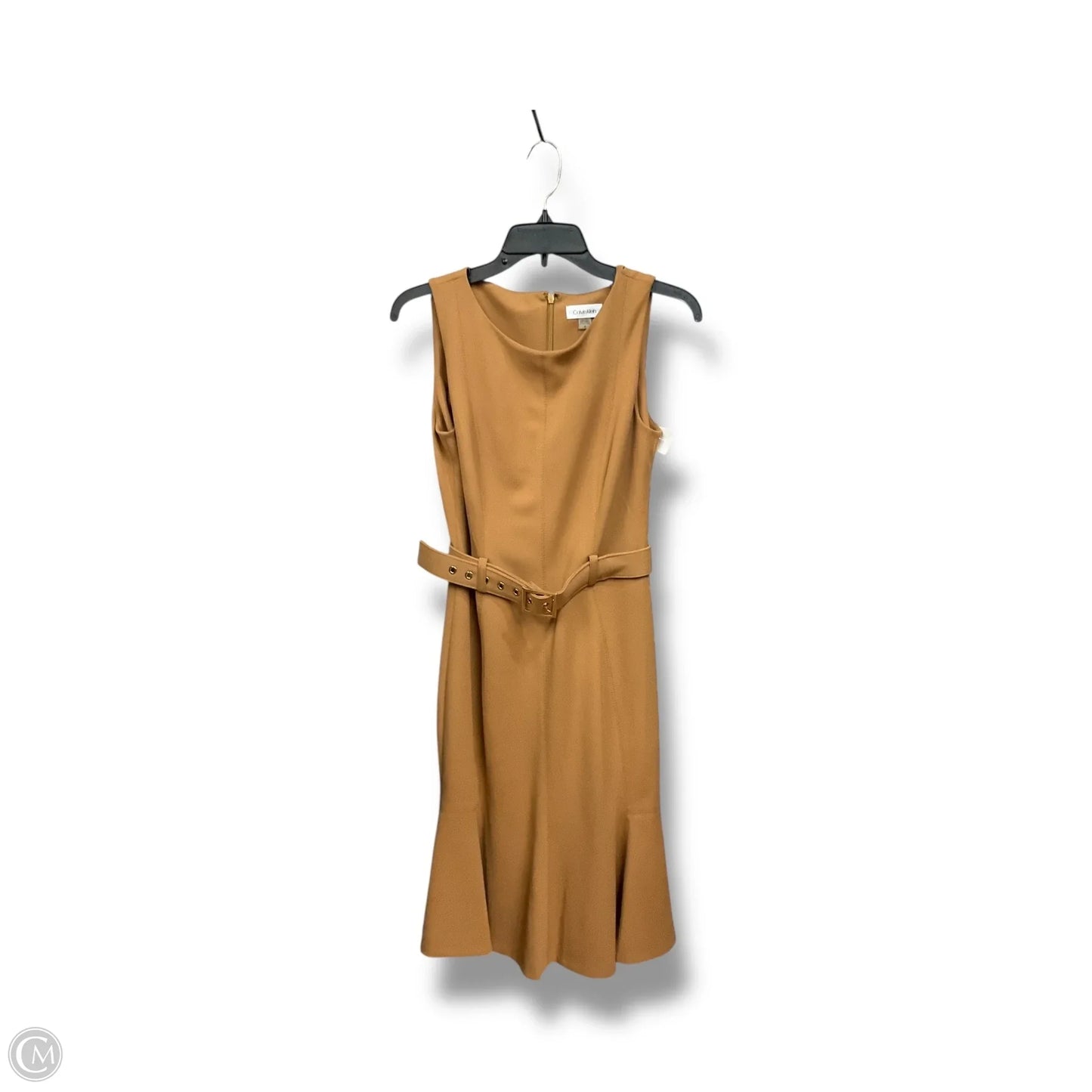 Dress Casual Short By Calvin Klein In Tan, Size: S