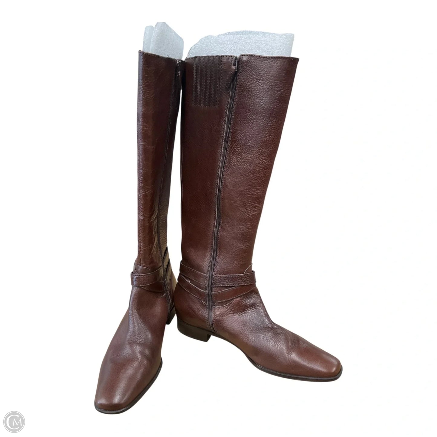 Boots Mid-calf Flats By Talbots In Brown, Size: 7