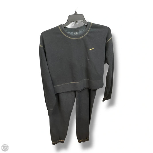 Athletic Pants 2pc By Nike Apparel In Black & Gold, Size: L