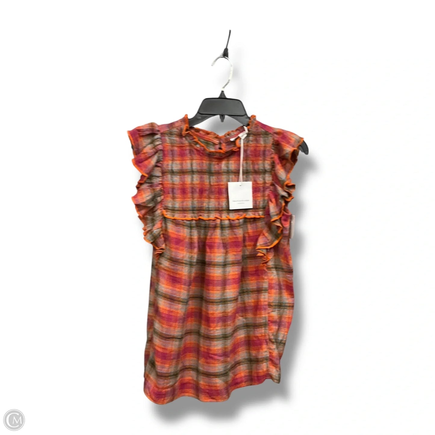 Top Sleeveless By Beachlunchlounge In Plaid Pattern, Size: Xs