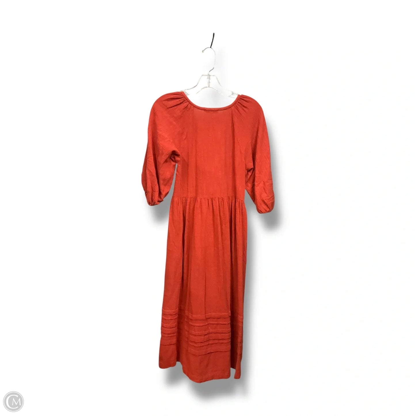 Dress Casual Midi By Madewell In Orange, Size: Xs