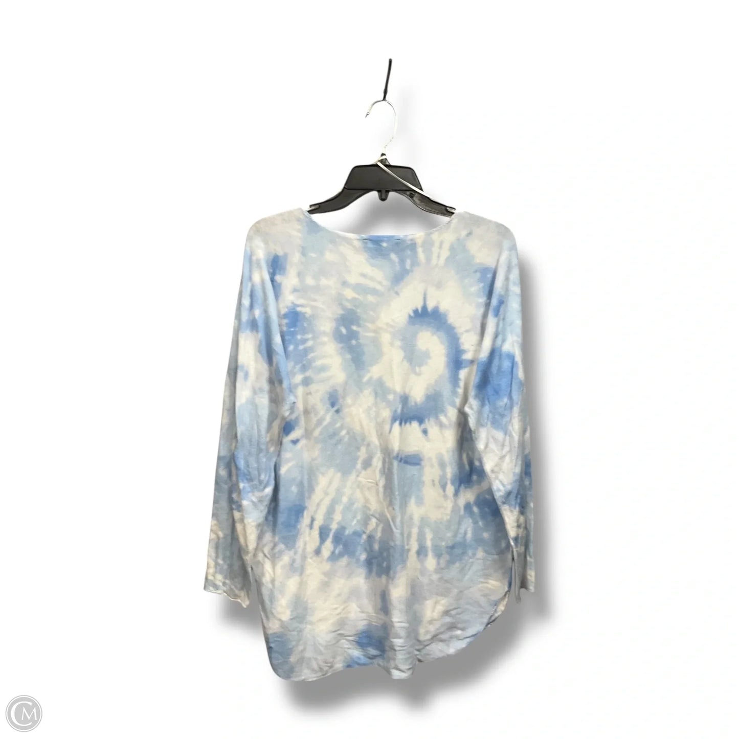 Top Long Sleeve By Inc In Blue & White, Size: L