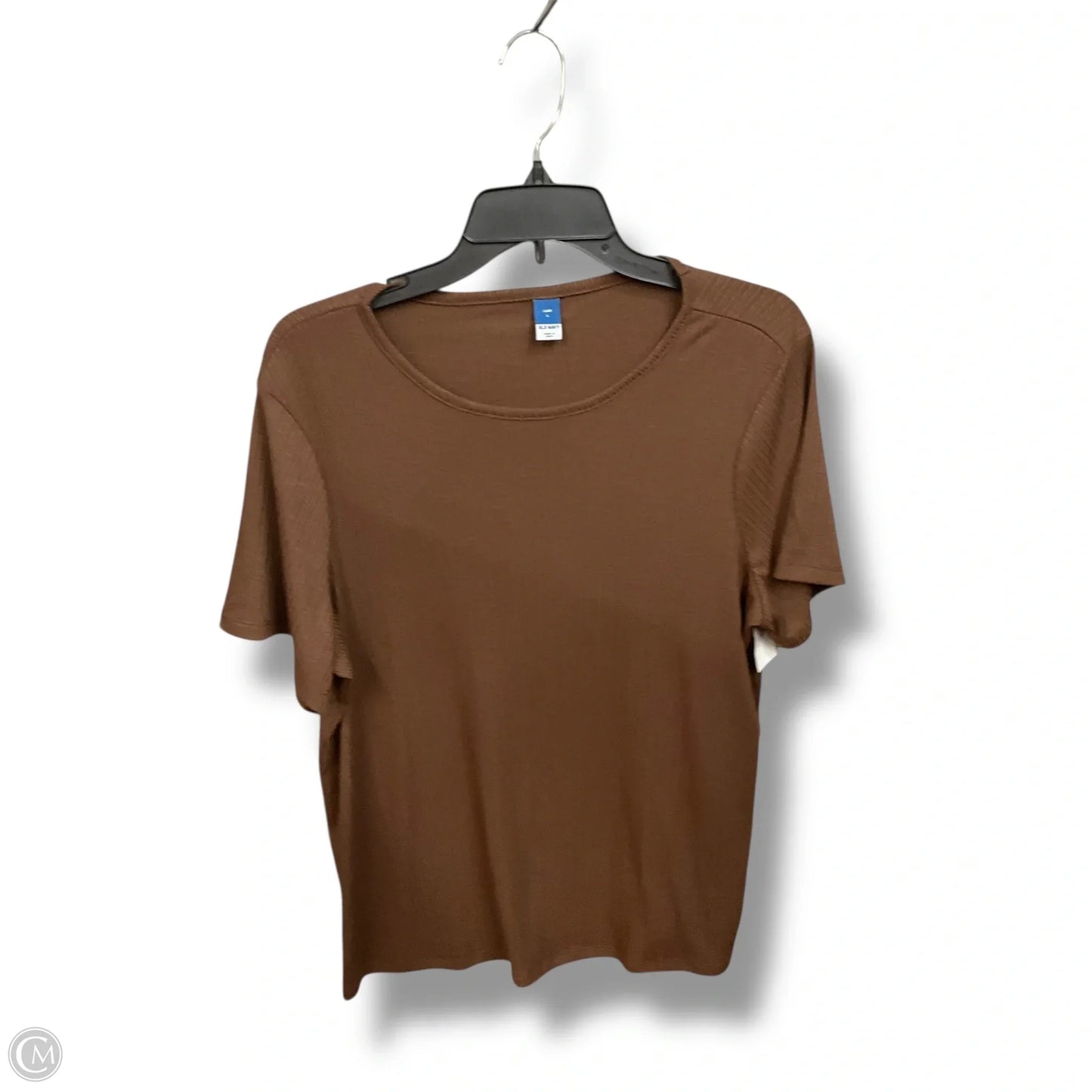 Top Short Sleeve Basic By Old Navy In Brown, Size: L