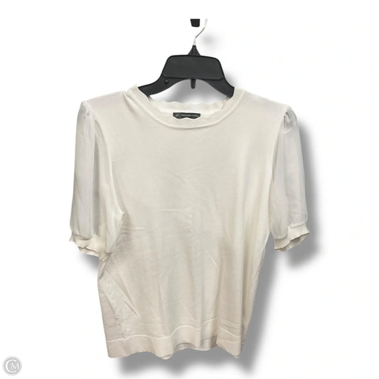 Top Short Sleeve By Adrianna Papell In White, Size: M