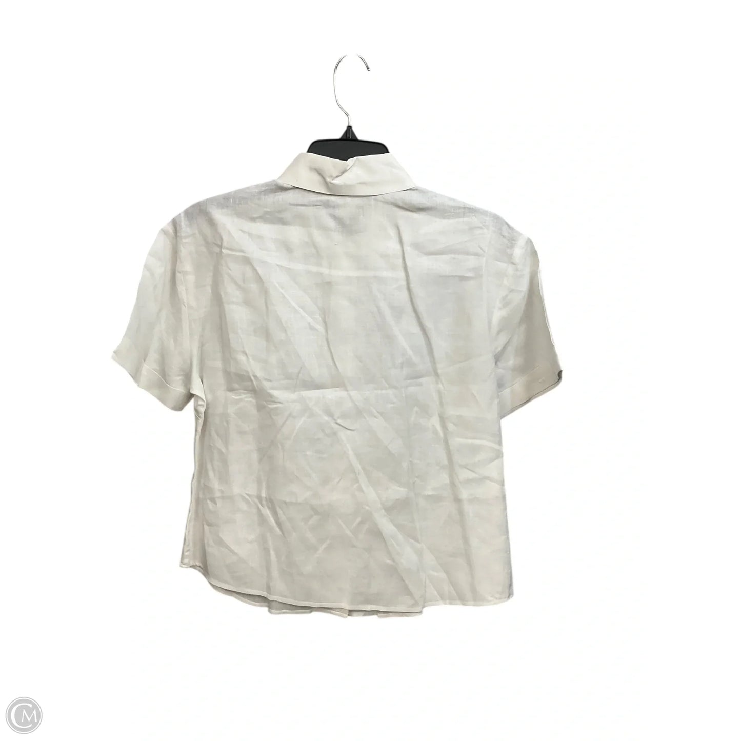Blouse Short Sleeve By Old Navy In White, Size: S