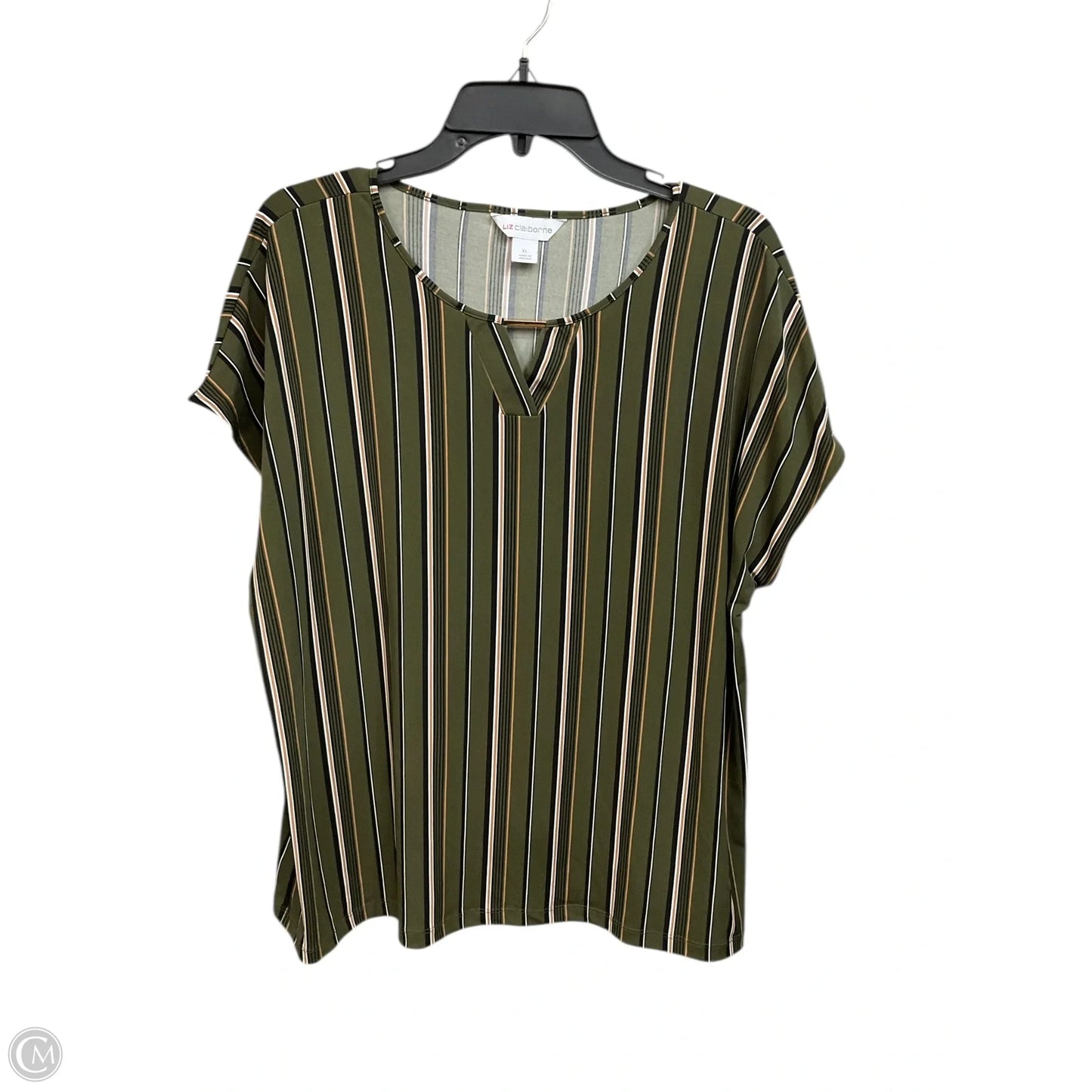 Top Sleeveless By Liz Claiborne In Striped Pattern, Size: Xl