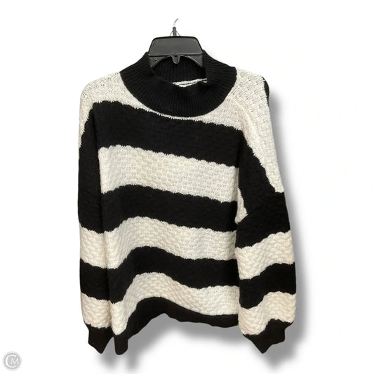 Sweater By Nine West Apparel In Black & White, Size: 2x
