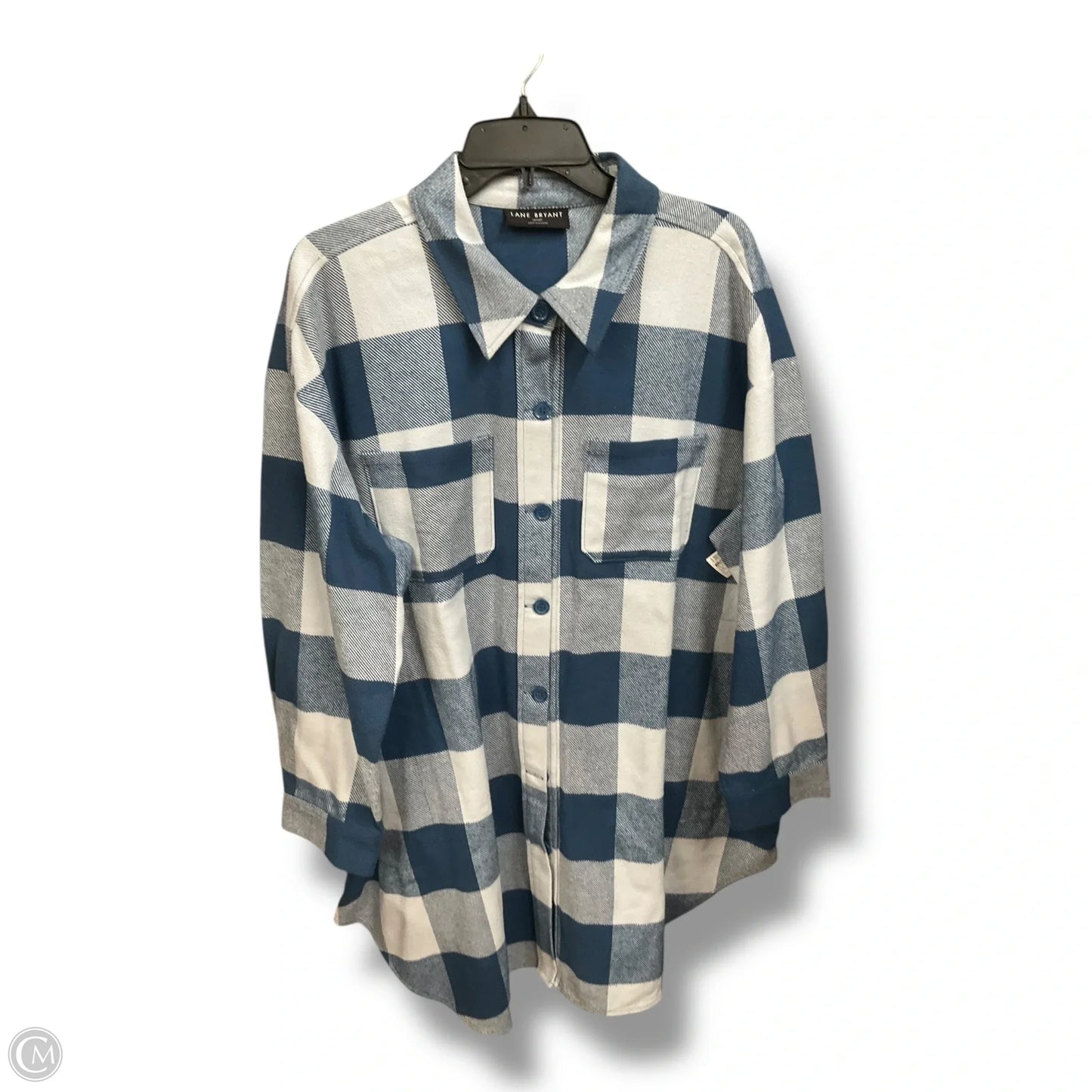 Blouse Long Sleeve By Lane Bryant In Plaid Pattern, Size: 2x