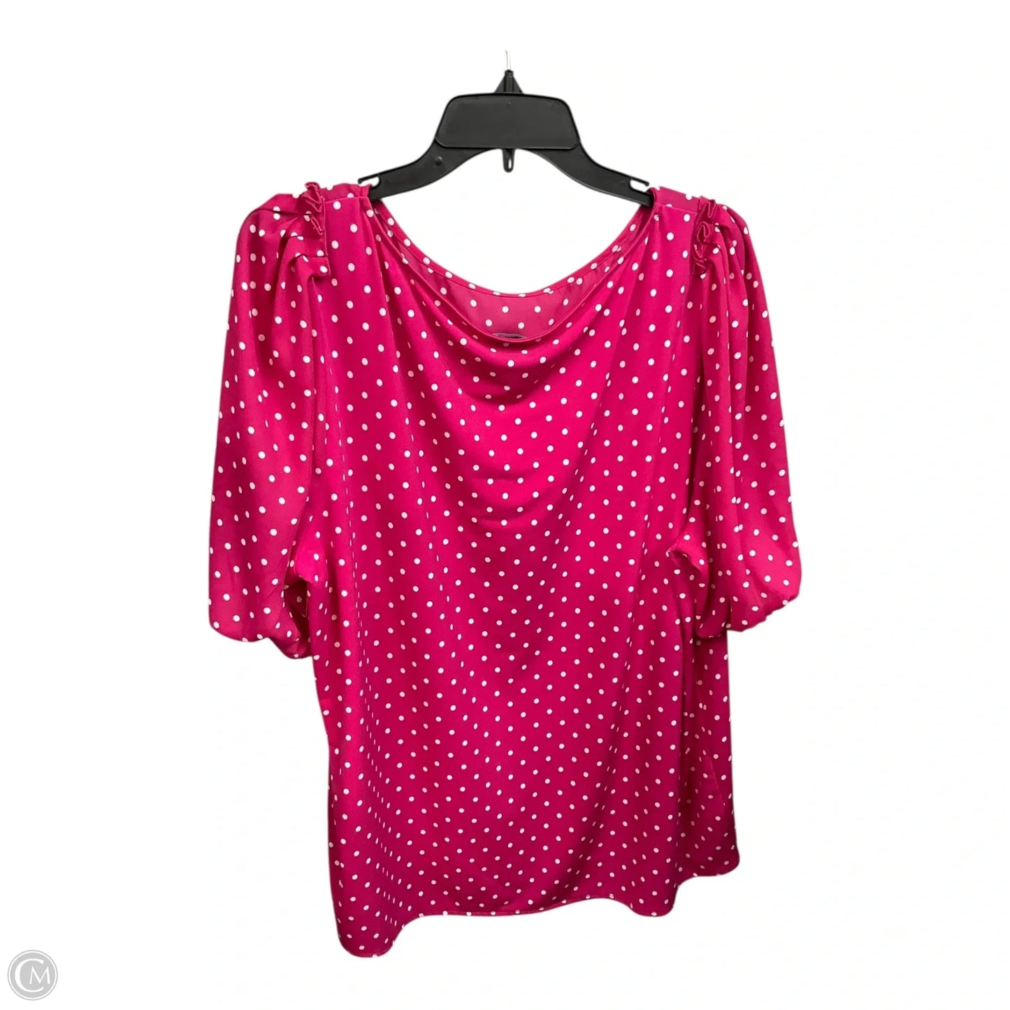 Top Short Sleeve By Ann Taylor In Polkadot Pattern, Size: Xxl