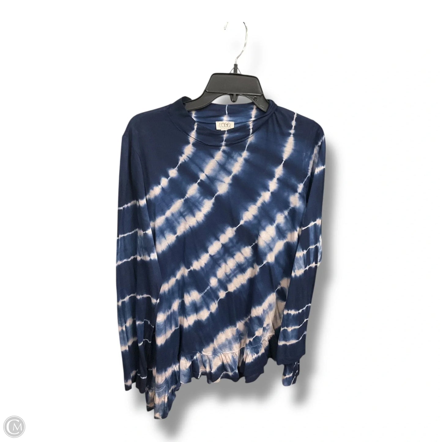 Tunic Long Sleeve By Logo In Tie Dye Print, Size: L