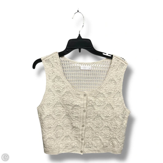 Vest Other By Clothes Mentor In Cream, Size: L