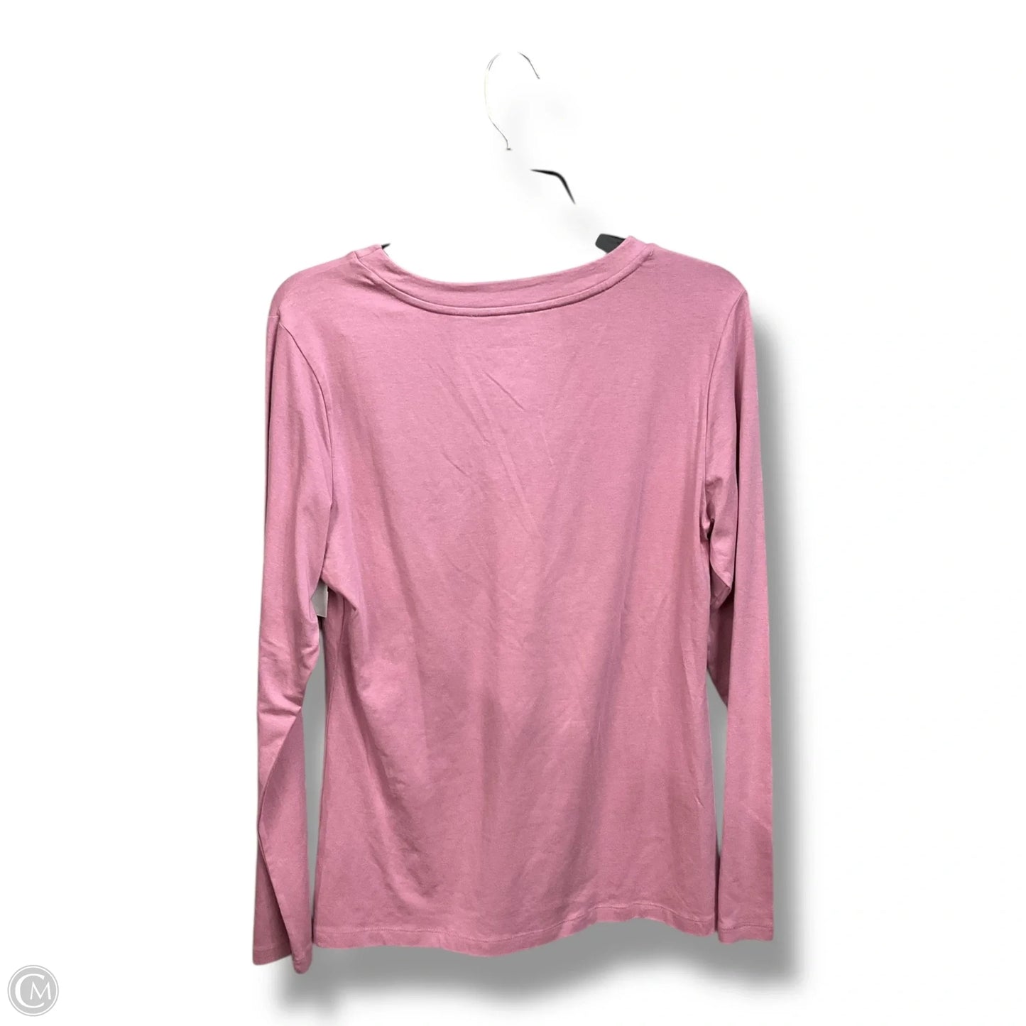 Top Long Sleeve Basic By Apt 9 In Pink, Size: L