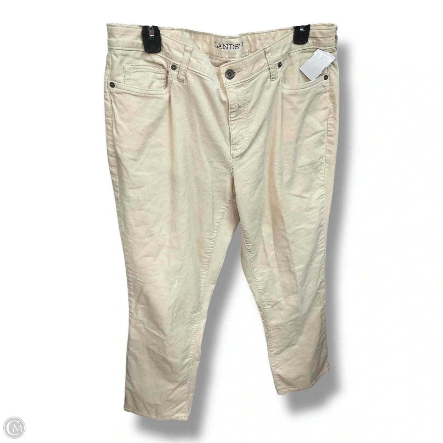 Pants Corduroy By Lands End In Cream, Size: 14