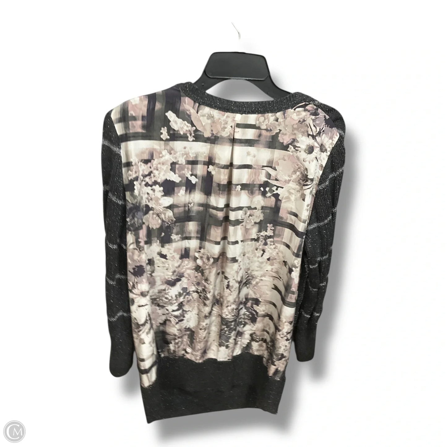 Top 3/4 Sleeve By Simply Vera In Grey, Size: L