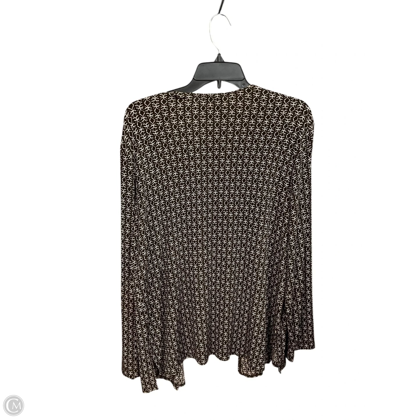 Cardigan By Chicos In Brown & White, Size: L