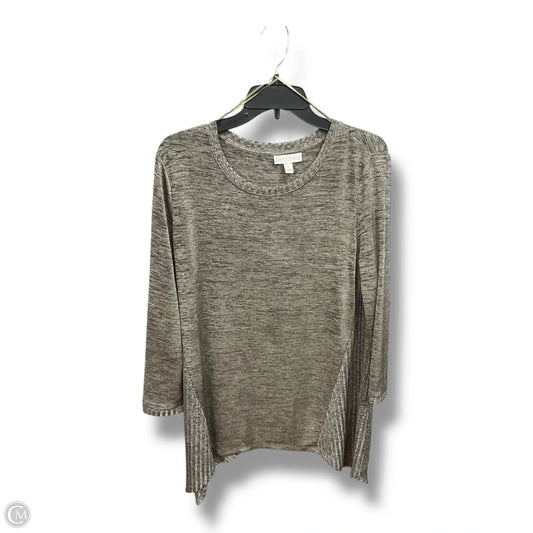 Top Long Sleeve By Dana Buchman In Multi-colored, Size: L