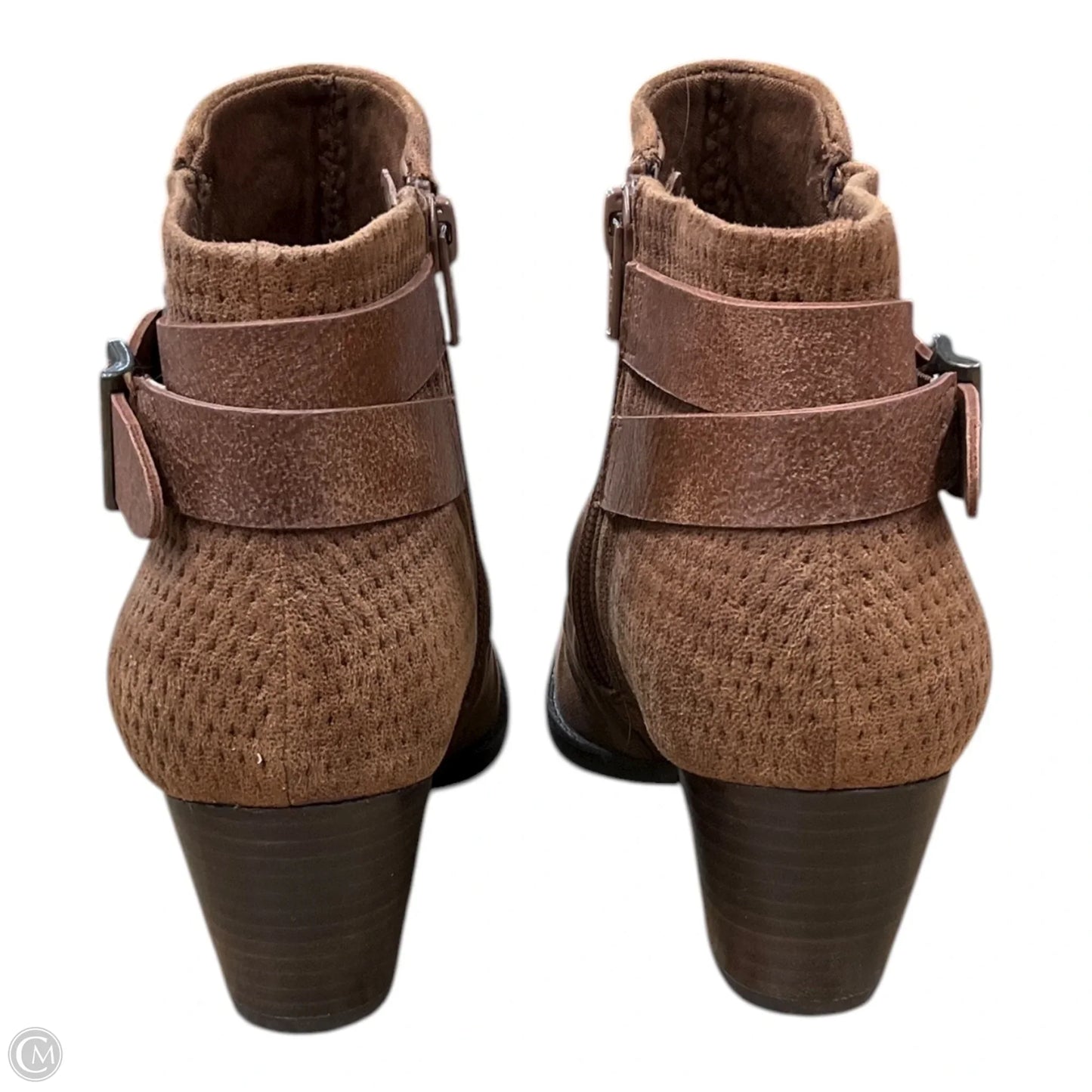 Boots Ankle Heels By Bare Traps In Brown, Size: 7.5