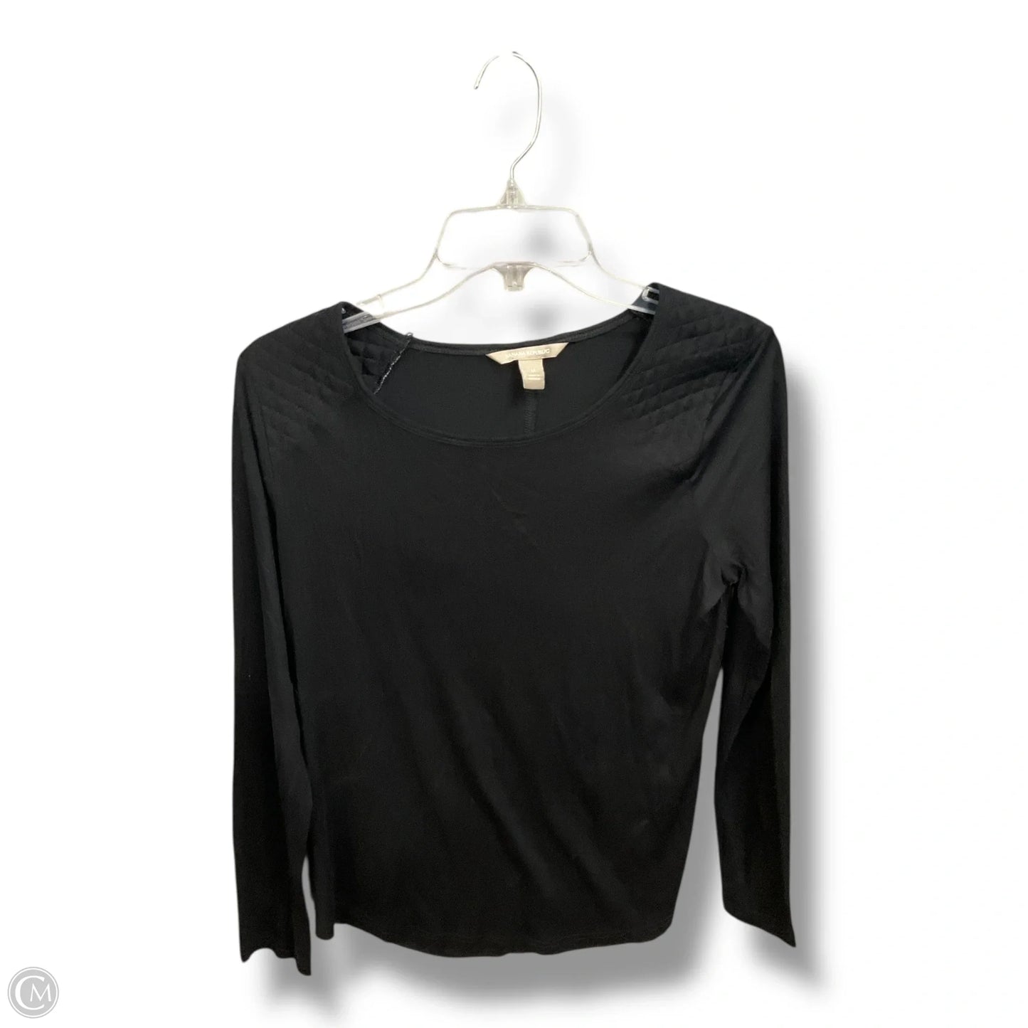 Top Long Sleeve Basic By Banana Republic In Black, Size: M
