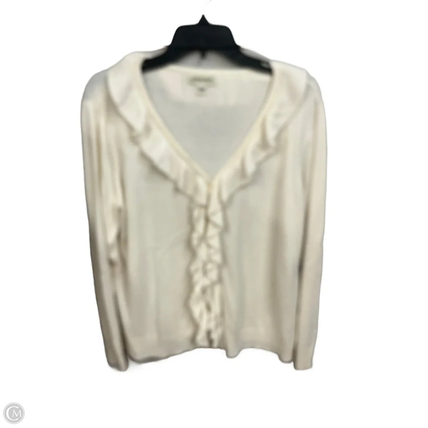 Cardigan By St Johns Bay In Cream, Size: Xl