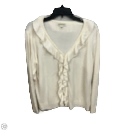Cardigan By St Johns Bay In Cream, Size: Xl