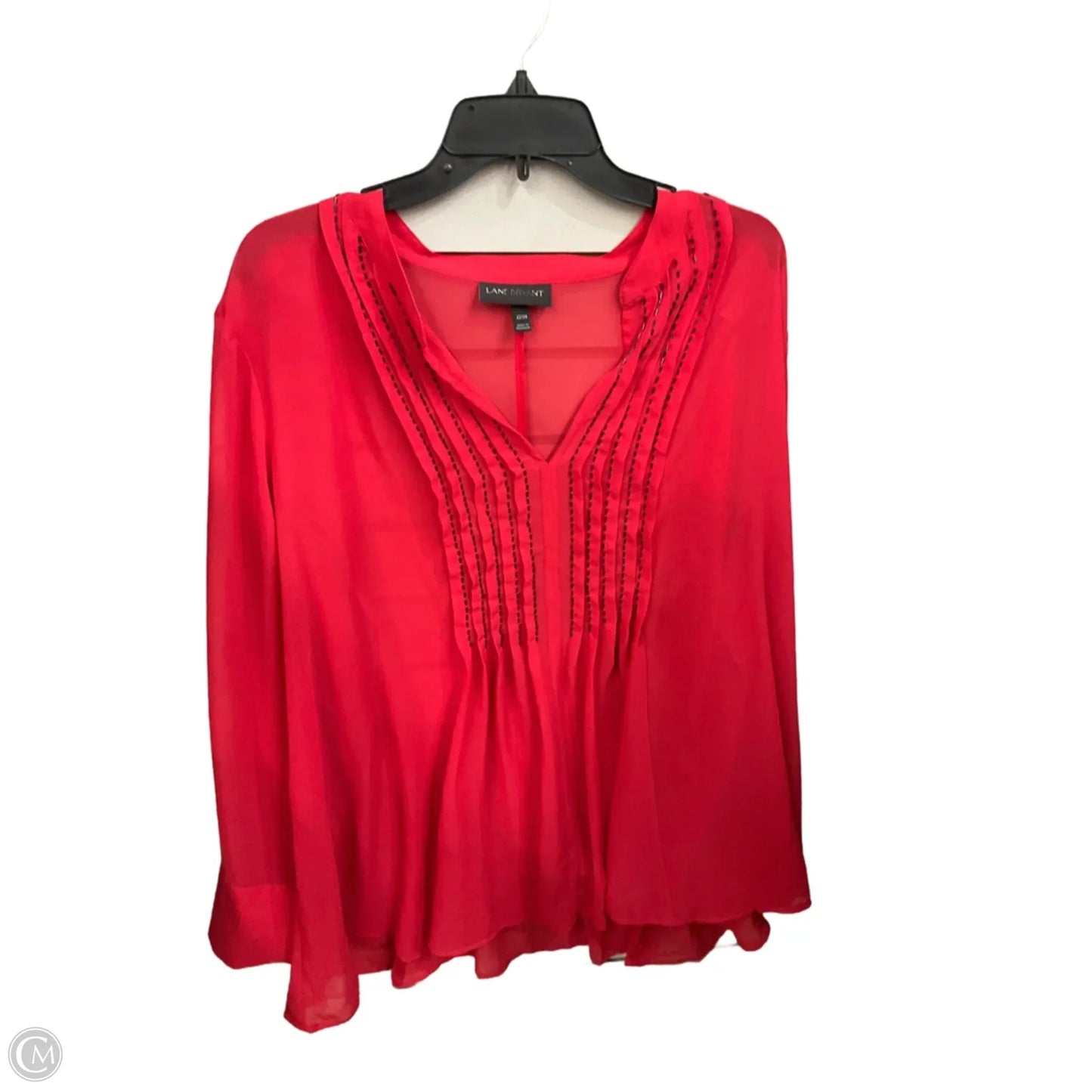 Blouse Long Sleeve By Lane Bryant In Red, Size: 3x