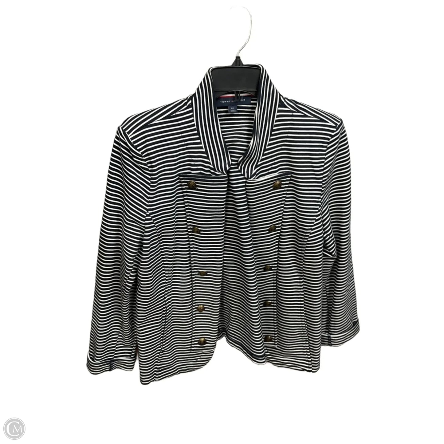 Blazer By Tommy Hilfiger In Striped Pattern, Size: L