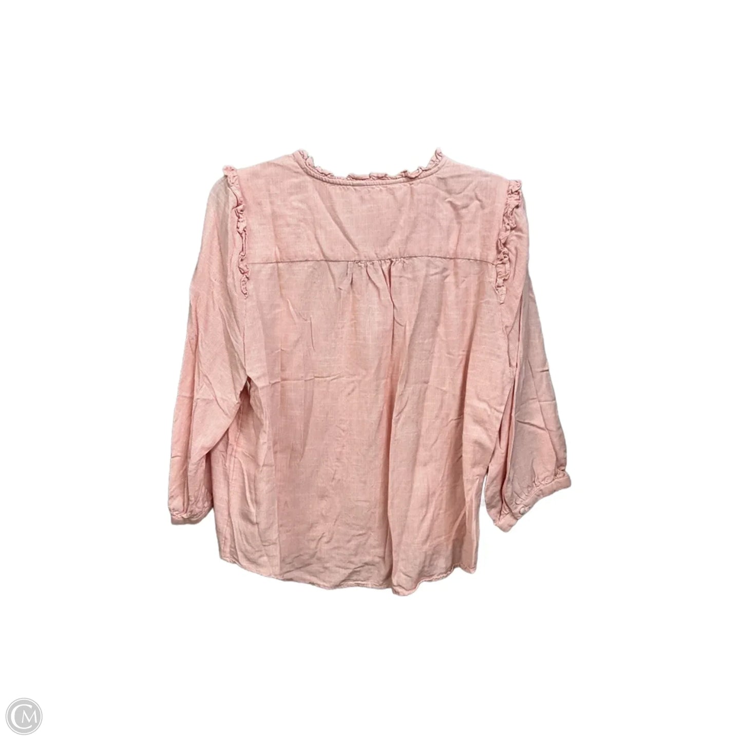 Top 3/4 Sleeve Basic By Lc Lauren Conrad In Peach, Size: Xl