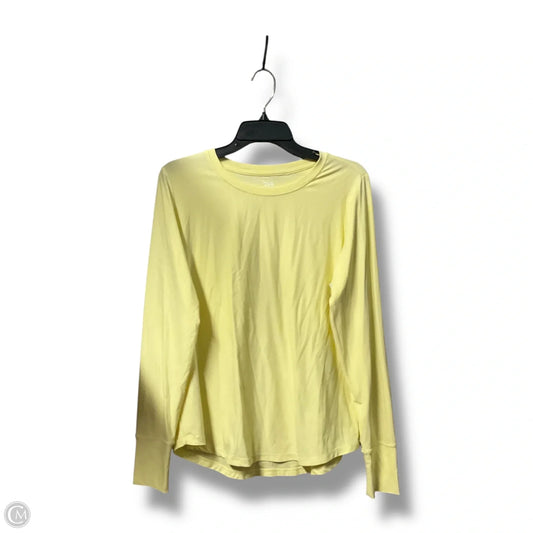 Athletic Top Long Sleeve Crewneck By Cmc In Yellow, Size: L