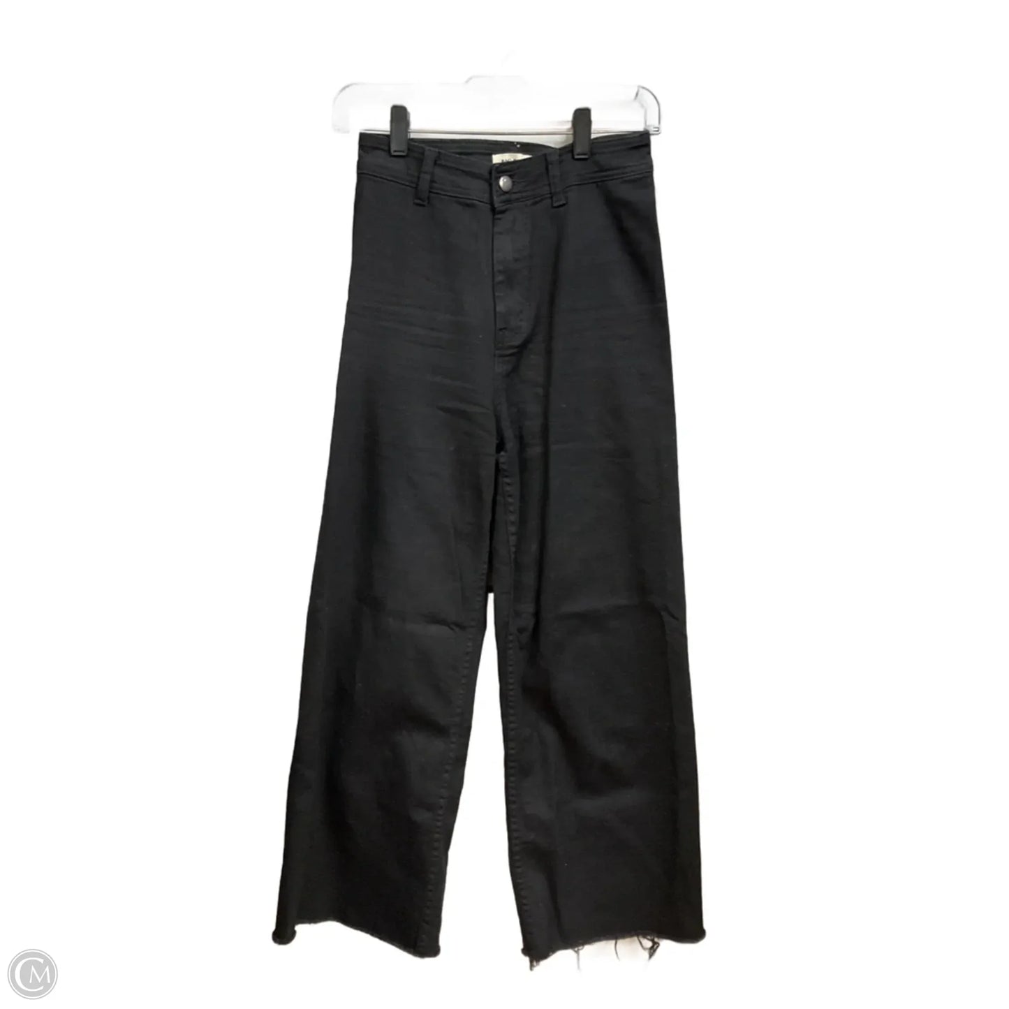 Jeans Wide Leg By Clothes Mentor In Black Denim, Size: 4