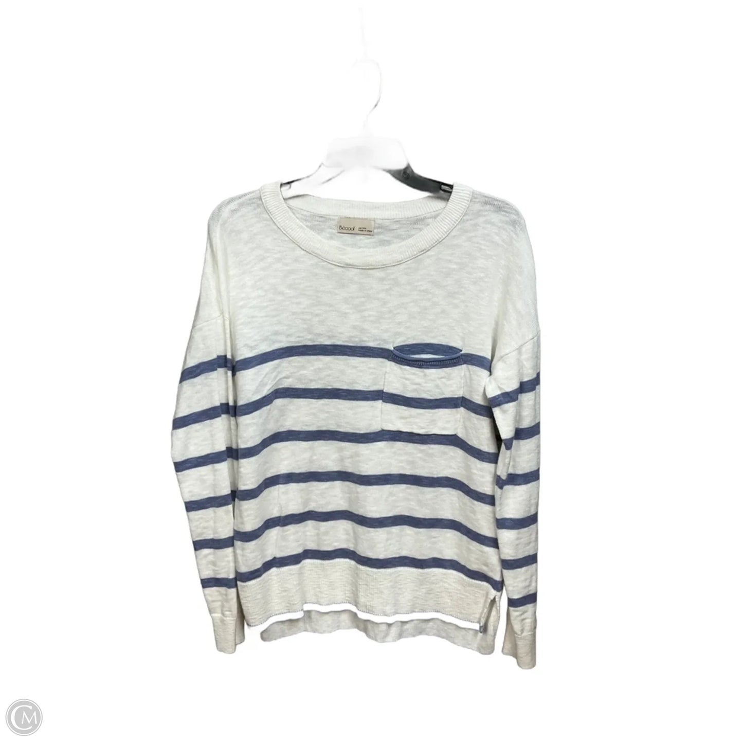 Top Long Sleeve By Be Cool In Striped Pattern, Size: M