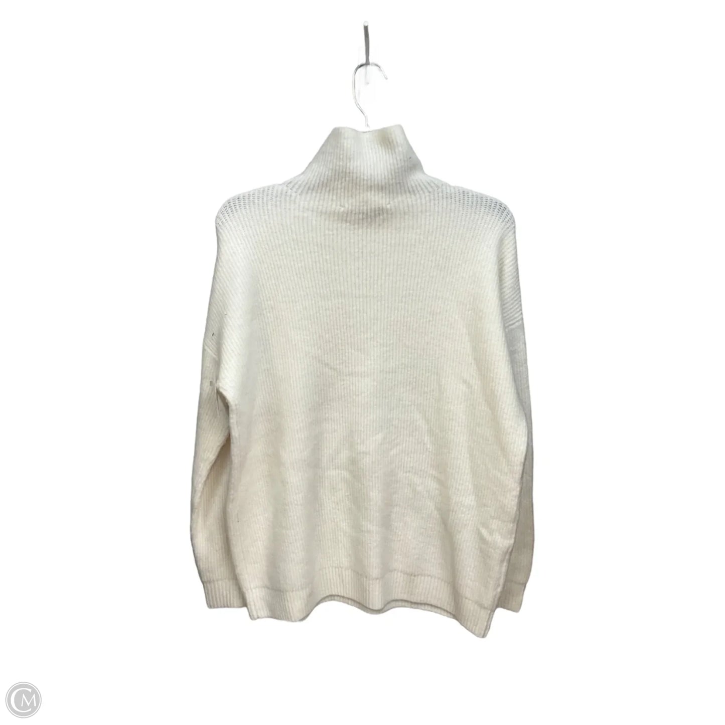 Top Long Sleeve Basic By Loft In Cream, Size: M