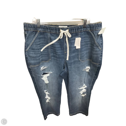 Jeans Straight By Lane Bryant In Blue Denim, Size: 18