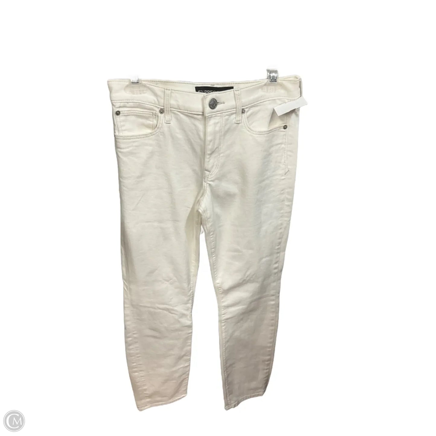 Jeans Skinny By Express In White Denim, Size: 6