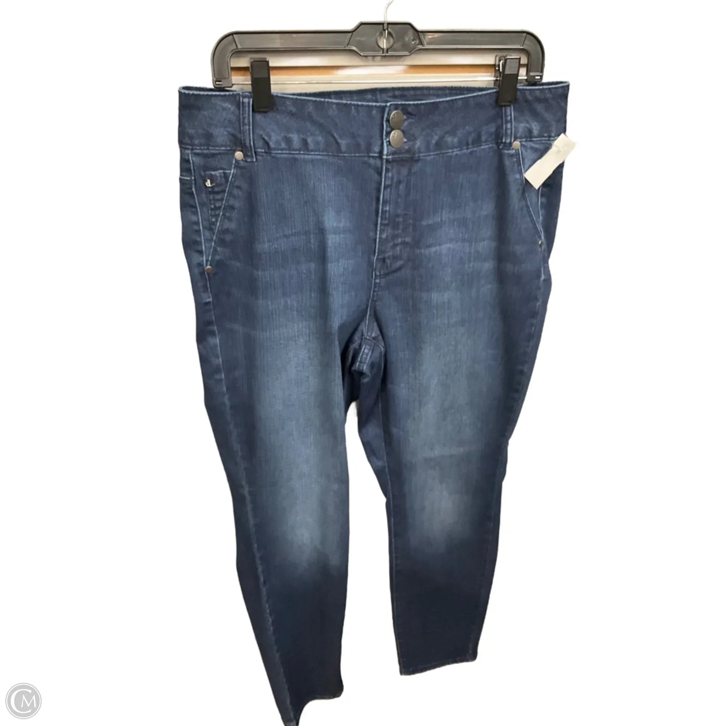 Jeans Skinny By D Jeans In Blue Denim, Size: 14