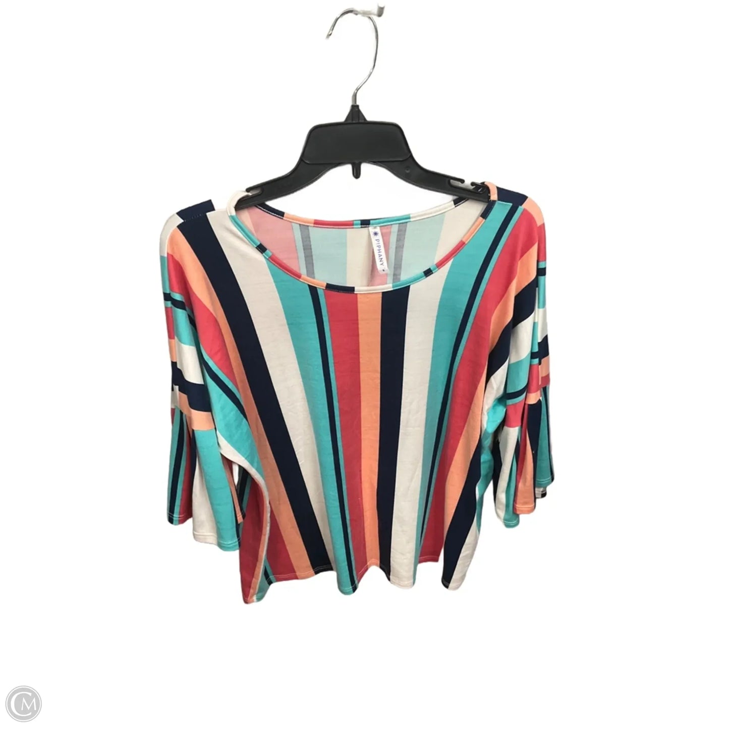 Top Long Sleeve By Clothes Mentor In Striped Pattern, Size: S