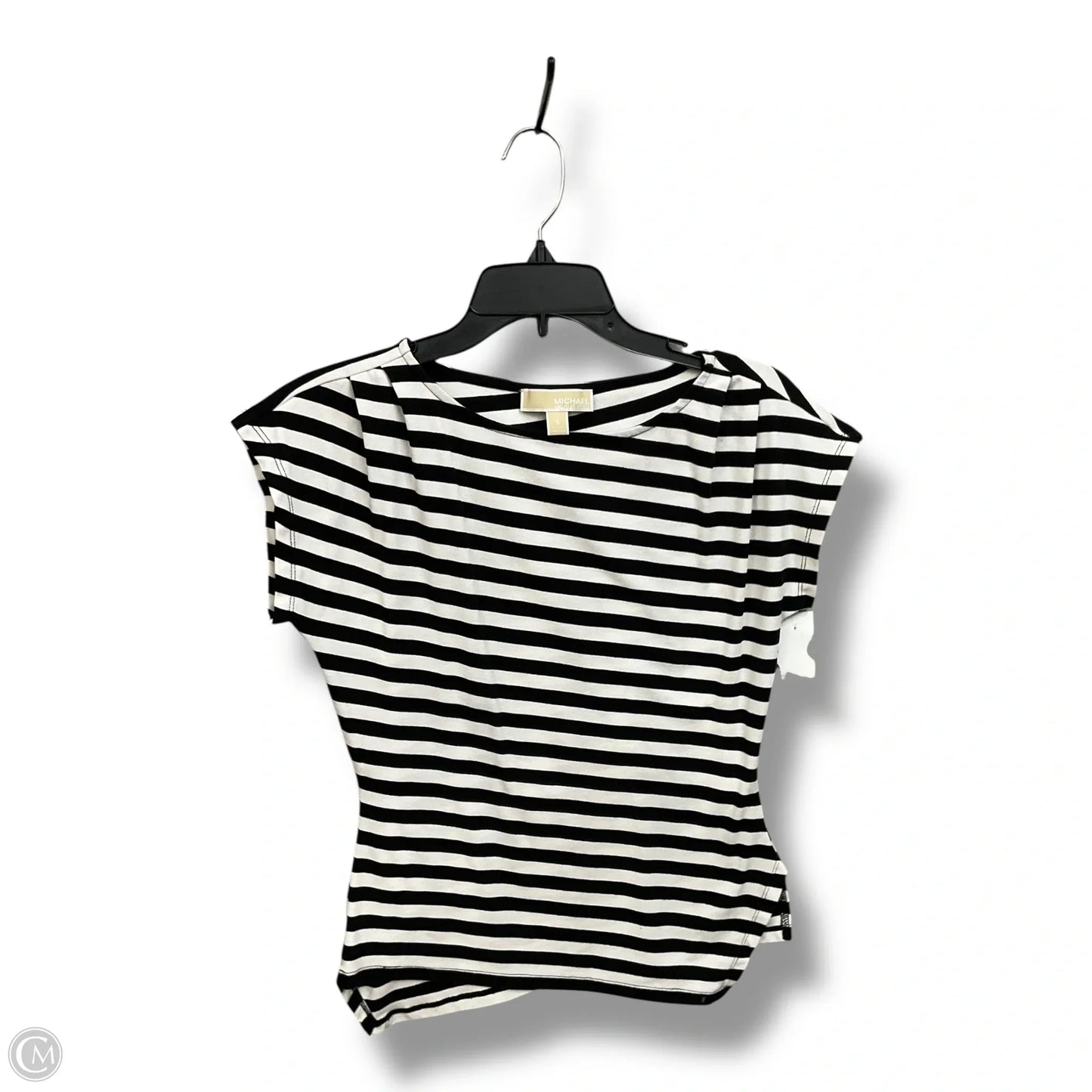 Top Short Sleeve By Michael By Michael Kors In Black & White, Size: S