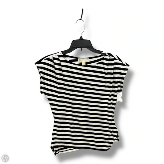 Top Short Sleeve By Michael By Michael Kors In Black & White, Size: S