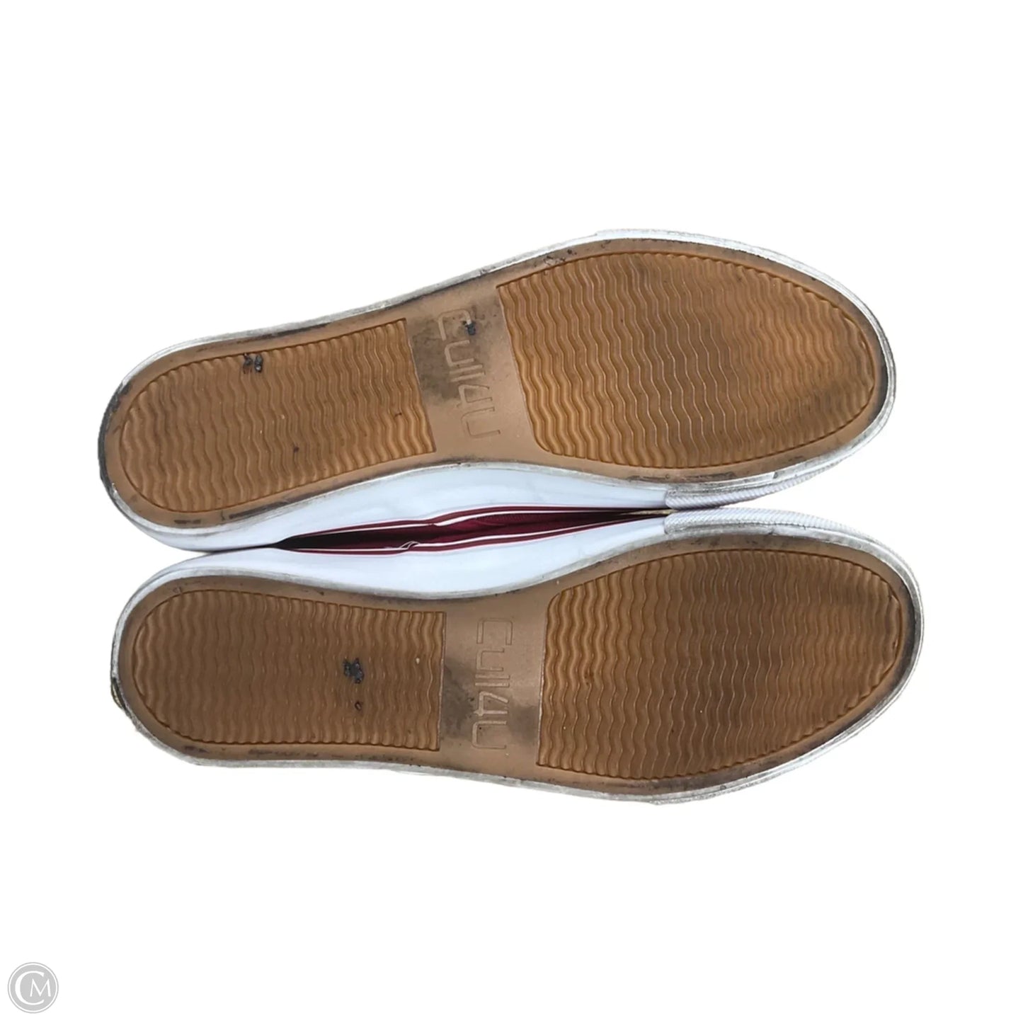 Shoes Flats By Cmc In Red & White, Size: 9