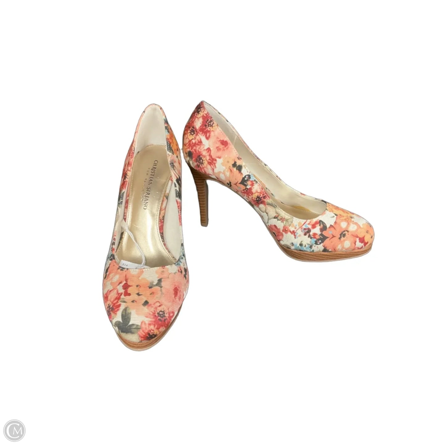 Shoes Heels Stiletto By Christian Siriano In Floral Print, Size: 7.5