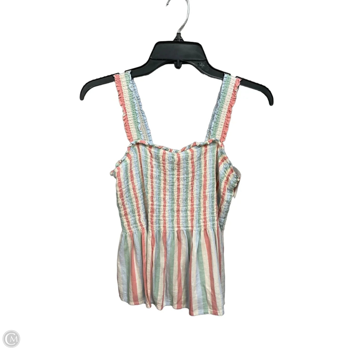 Top Sleeveless By Gap In Striped Pattern, Size: M