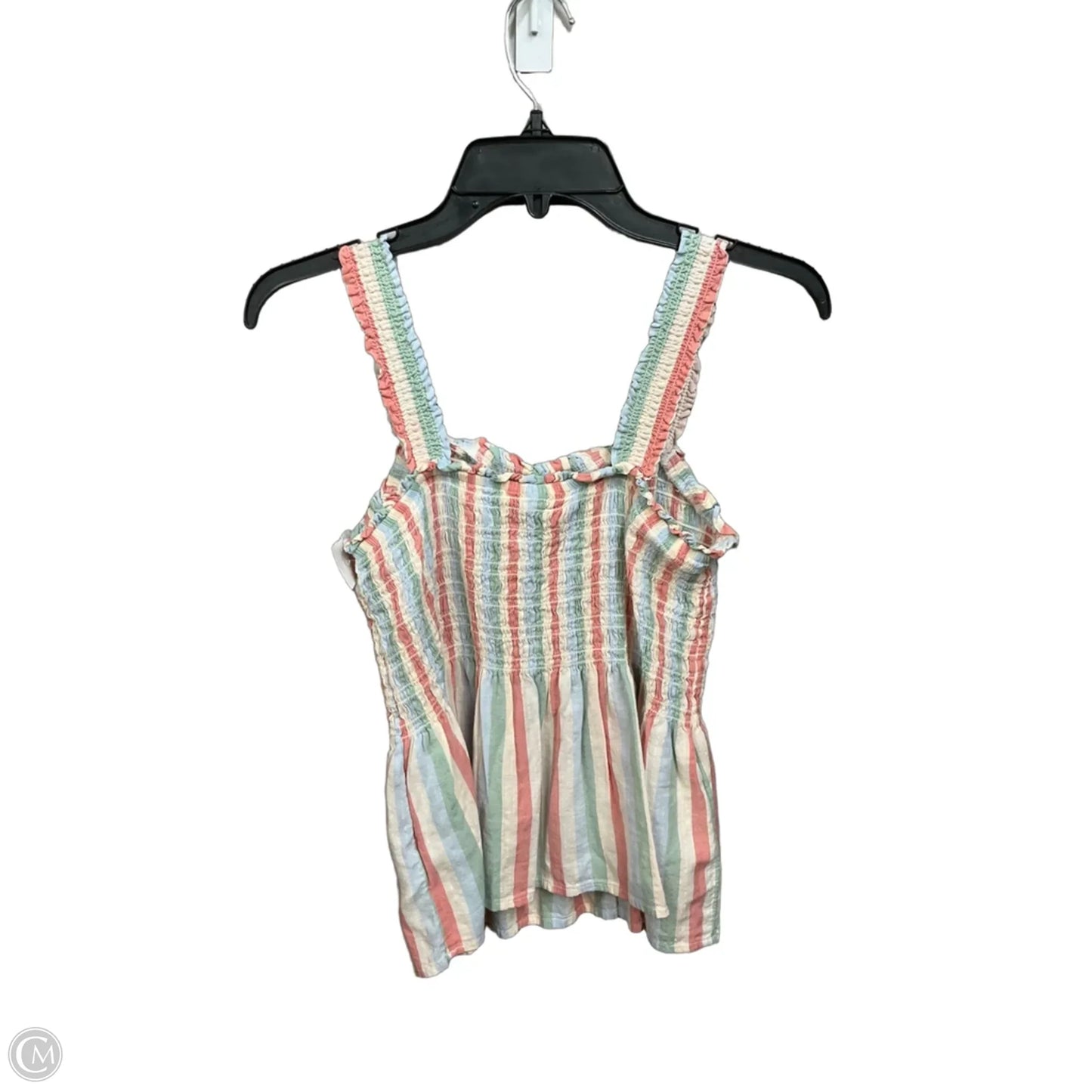 Top Sleeveless By Gap In Striped Pattern, Size: M